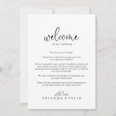 Elegant Fancy script bruiloft Welkomstbrief (Voorkant)