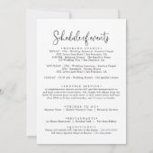 Elegant Fancy script bruiloft Welkomstbrief (Achterkant)