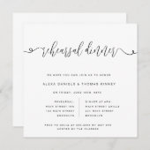 Elegant fancy script repetitie diner uitnodiging (Voorkant / Achterkant)