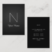 Elegant Fancy Stunning Monogram Visitekaartje (Voorkant / Achterkant)