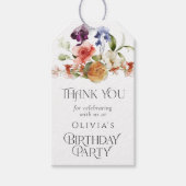 Elegant Fantasie Bloemige Verjaardags Dankjewel Cadeaulabel (Voorkant)