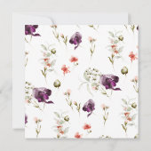 Elegant Fantasy Floral Birthday Party Kaart (Achterkant)