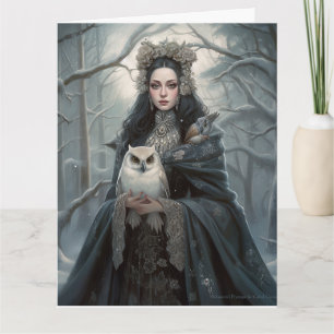 Elegant Fantasy Goddess Yuletide Wenskaart Kaart