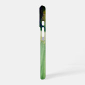 Elegant Fantasy Woman Portret in groen en blauw iPhone 16 Hoesje (Linkerkant)