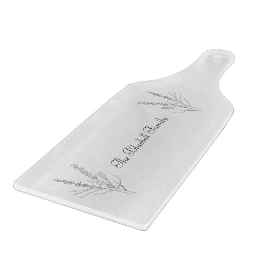 Elegant Farm Floral Flowers Text Cutting Board Snijplank (Hoek)