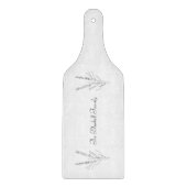 Elegant Farm Floral Flowers Text Cutting Board Snijplank (Voorkant)