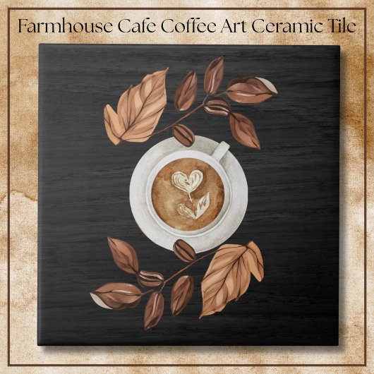 Elegant Farmhouse Coffee Mug Art Café  Tegeltje