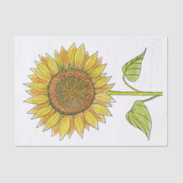 Elegant Farmhouse Waterverf Sunflower Decoupage Tissuepapier
