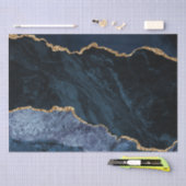 Elegant Fashionable Navy Blue Glitter Marble Tissuepapier (Craft)