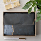 Elegant Fashionable Navy Blue Glitter Marble Tissuepapier (Geschenk)