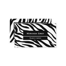 Elegant Fashionable Zebra Pattern Visitekaartje