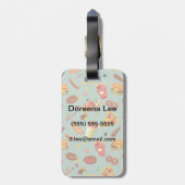 Elegant Fast Food Patroon Bagagelabel (Achterkant verticaal)