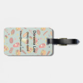 Elegant Fast Food Patroon Bagagelabel (Achterkant horizontaal)