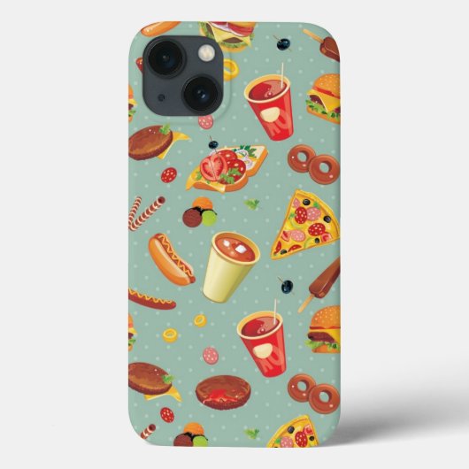 Elegant Fast Food Patroon Case-Mate iPhone Case (Achterkant)