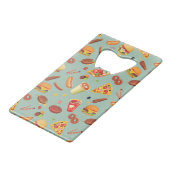 Elegant Fast Food Patroon Creditkaart Flessenopener (Achterkant Gekanteld)