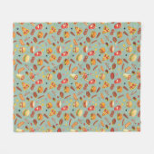 Elegant Fast Food Patroon Fleece Deken (Voorkant (Horizontaal))