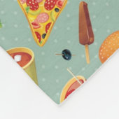Elegant Fast Food Patroon Fleece Deken (Hoek)