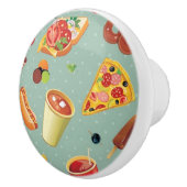 Elegant Fast Food Patroon Keramische Knop (Rechts)