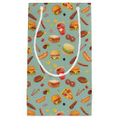 Elegant Fast Food Patroon Klein Cadeauzakje (Voorkant)