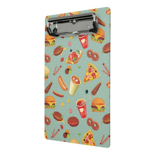Elegant Fast Food Patroon Mini Klembord (Angled2)