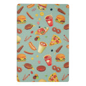 Elegant Fast Food Patroon Mini Klembord (Achterkant)