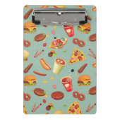 Elegant Fast Food Patroon Mini Klembord (Voorkant)