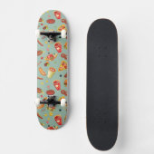 Elegant Fast Food Patroon Skateboard (Voorkant)