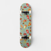 Elegant Fast Food Patroon Skateboard (Voorkant)