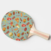 Elegant Fast Food Patroon Tafeltennisbatje (Zijkant)