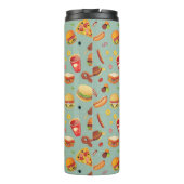 Elegant Fast Food Patroon Thermosbeker (Achterkant)