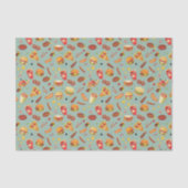 Elegant Fast Food Patroon Tissuepapier (Voorkant)