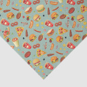 Elegant Fast Food Patroon Tissuepapier (Detail)