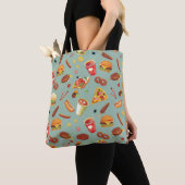 Elegant Fast Food Patroon Tote Bag (Dichtbij)