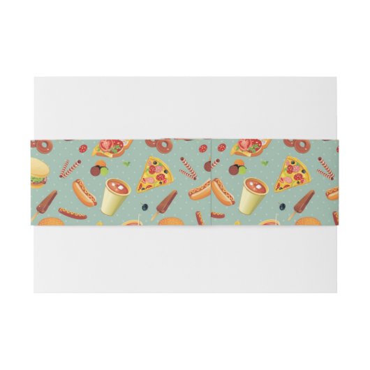 Elegant Fast Food Patroon Uitnodigingen Wikkel (Achterkant Voorbeeld)