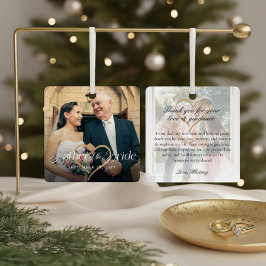 Elegant Father of the Bride Photo Memory Keepsake Metalen Ornament