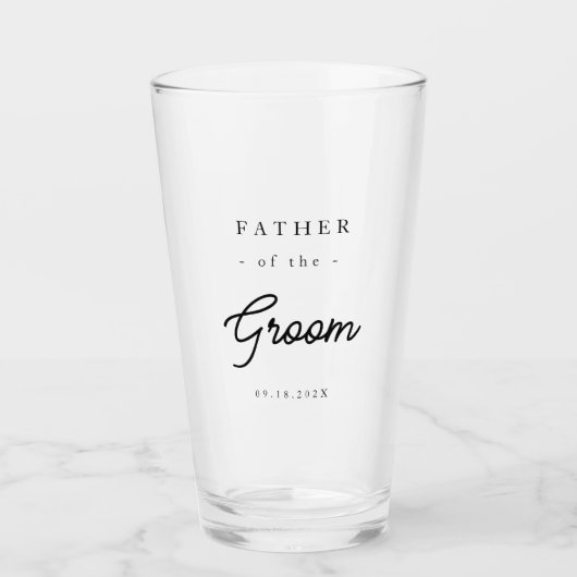 Elegant Father of the Groom Glas (Voorkant)
