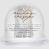 Elegant Father of the Groom Photo Memory Keepsake Sneeuwbol (Achterkant)