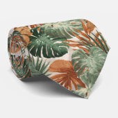 Elegant Fathers Day Tropical Floral Stropdas (Opgerold)