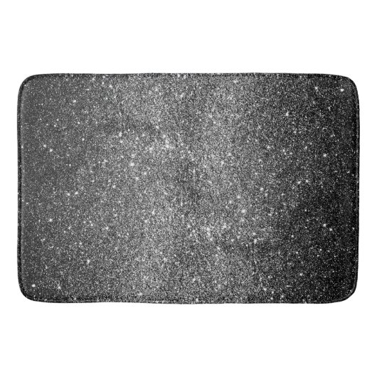 Elegant Faux Black Glitter Badmat (Voorkant)