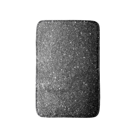 Elegant Faux Black Glitter Badmat (Voorkant Verticaal)