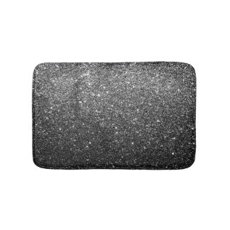 Elegant Faux Black Glitter Badmat