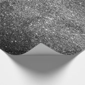 Elegant Faux Black Glitter Cadeaupapier (Hoek)
