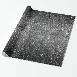 Elegant Faux Black Glitter Cadeaupapier