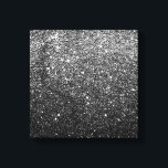 Elegant Faux Black Glitter Canvas Afdruk<br><div class="desc">Elegant Faux Black Glitter</div>