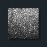 Elegant Faux Black Glitter Canvas Afdruk<br><div class="desc">Elegant Faux Black Glitter</div>