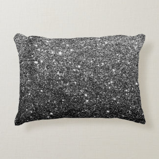 Elegant Faux Black Glitter Decoratief Kussen