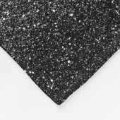 Elegant Faux Black Glitter Fleece Deken (Hoek)