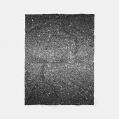 Elegant Faux Black Glitter Fleece Deken (Voorkant)
