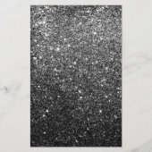 Elegant Faux Black Glitter Flyer (Voorkant)
