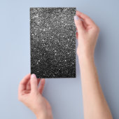 Elegant Faux Black Glitter Flyer (Hand)
